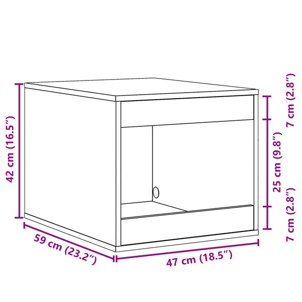 Betongraue Katzenklo-Box