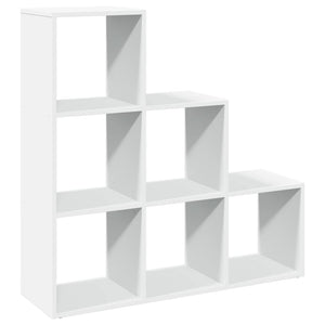 vidaXL Séparateur de pièce Bibliothèque à 3 niveaux Blanc 99x29x99 cm Bois d'ingénierie