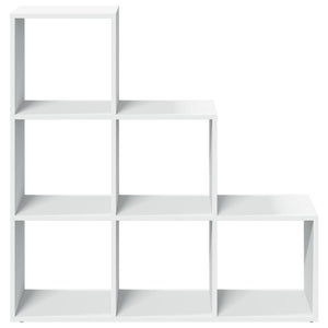 vidaXL Séparateur de pièce Bibliothèque à 3 niveaux Blanc 99x29x99 cm Bois d'ingénierie