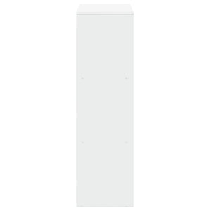 vidaXL Séparateur de pièce Bibliothèque à 3 niveaux Blanc 99x29x99 cm Bois d'ingénierie