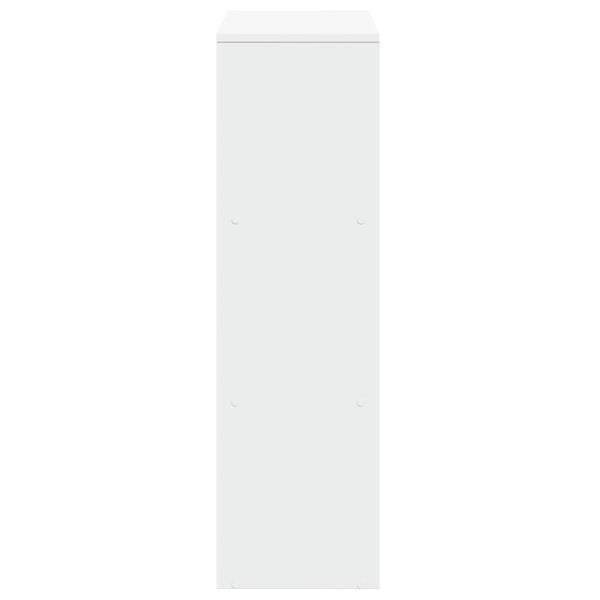 vidaXL Séparateur de pièce Bibliothèque à 3 niveaux Blanc 99x29x99 cm Bois d'ingénierie