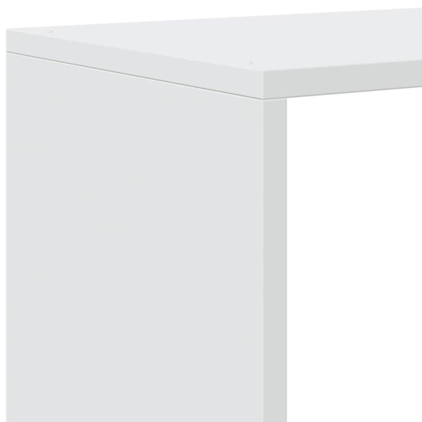 vidaXL Séparateur de pièce Bibliothèque à 3 niveaux Blanc 99x29x99 cm Bois d'ingénierie