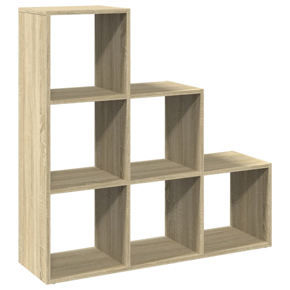 vidaXL Room Divider Bookshelf 3 Tiers Sonoma Oak 99x29x99 cm