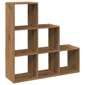 Raumteiler Bücherregal, 3 Etagen, Eiche