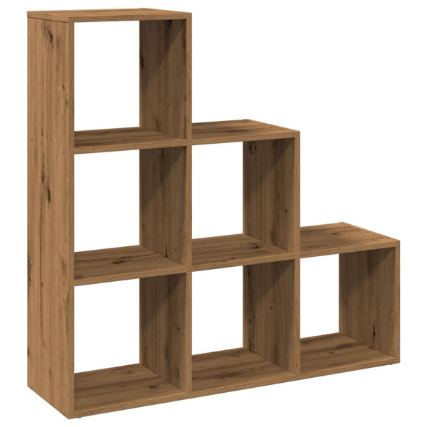 Raumteiler Bücherregal, 3 Etagen, Eiche