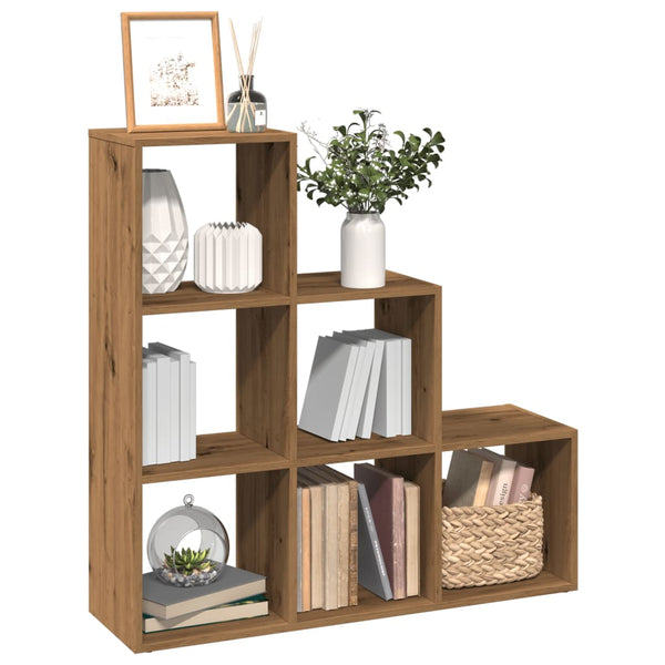 Raumteiler Bücherregal, 3 Etagen, Eiche