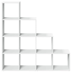 Weißes Raumteiler-Bücherregal mit 4 Stufen