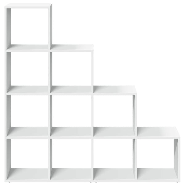 Weißes Raumteiler-Bücherregal mit 4 Stufen