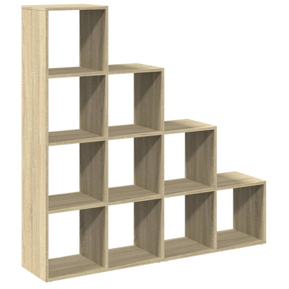 vidaXL Room Divider Bookcase 4 Tiers Sonoma Oak 131.5x29x131.5 cm
