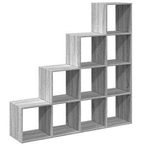 Graues Raumteiler-Bücherregal, 4 Stufen
