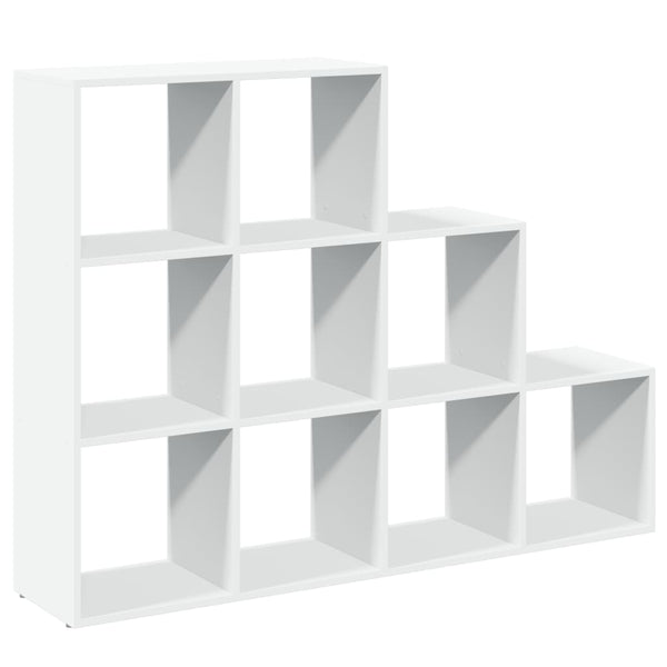 Weißes Raumteiler-Bücherregal, 3 Stufen