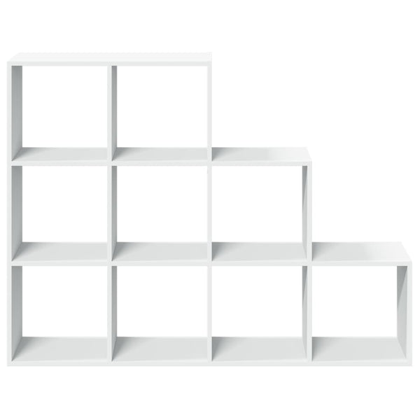 Weißes Raumteiler-Bücherregal, 3 Stufen