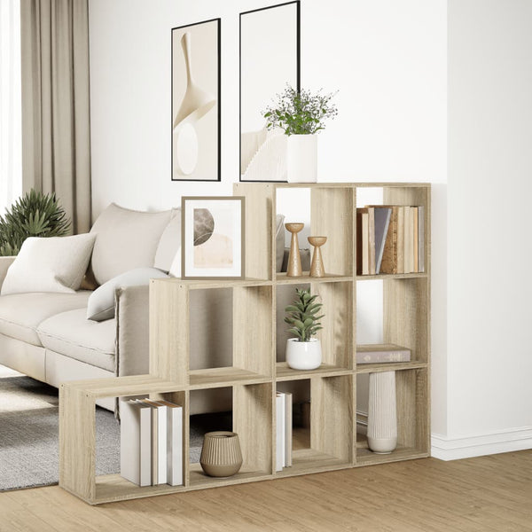 Raumteiler Bücherregal Sonoma Eiche 3-stufig