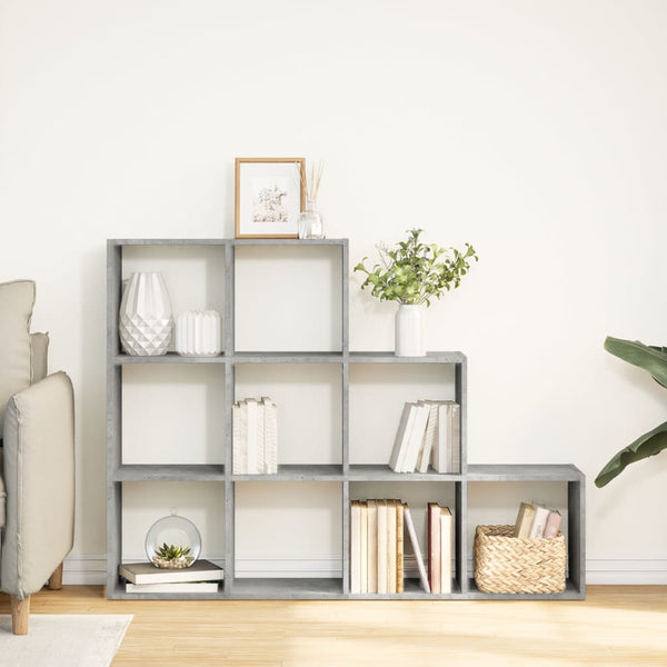 Raumteiler Bücherregal Betongrau 137,5 cm