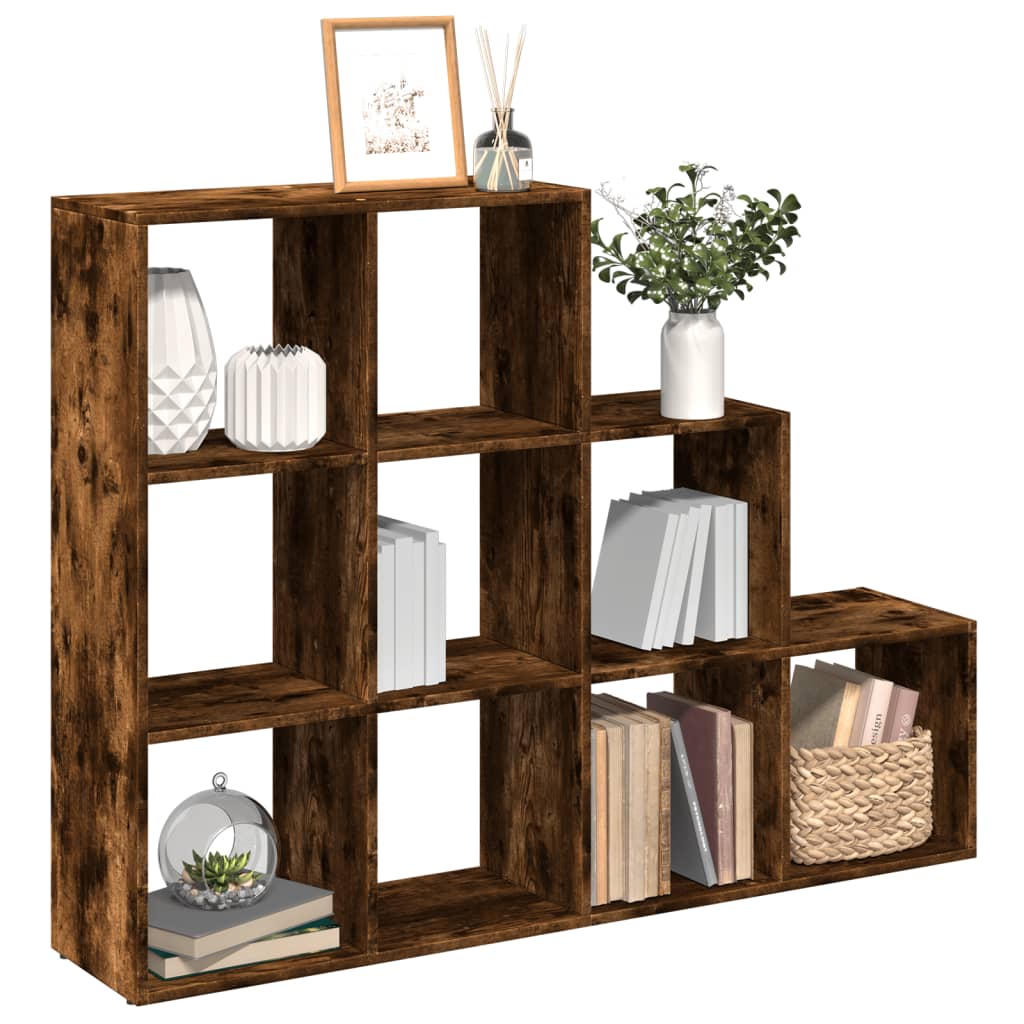 Raumteiler Bücherregal Räuchereiche 3 Stufen
