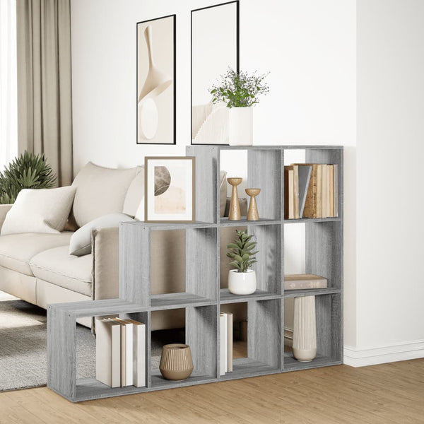 Raumteiler Bücherregal Grau Sonoma 137,5cm