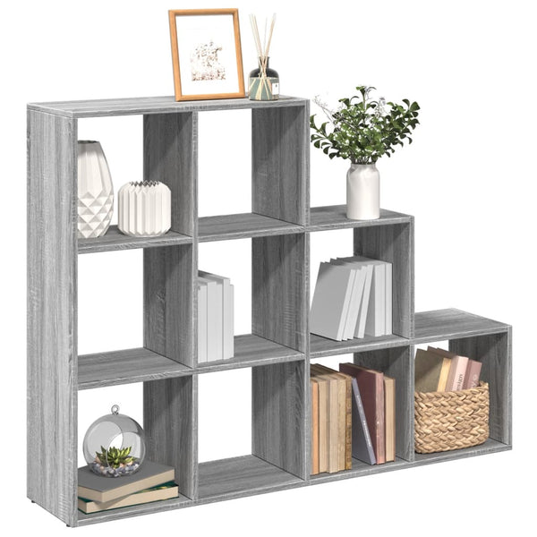Raumteiler Bücherregal Grau Sonoma 137,5cm