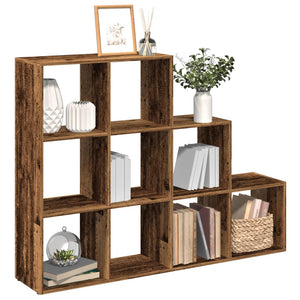 Raumteiler Bücherregal Altholz-Optik 3-Stufen