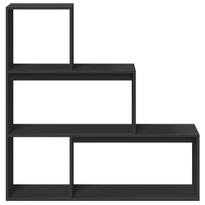 Raumteiler Bücherregal Schwarz 3-stufig