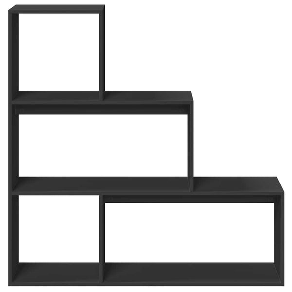 Raumteiler Bücherregal Schwarz 3-stufig
