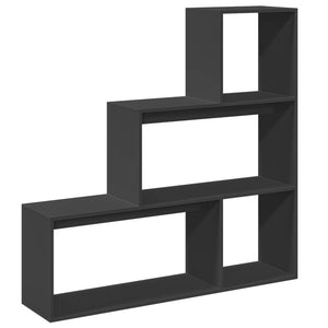 Raumteiler Bücherregal Schwarz 3-stufig