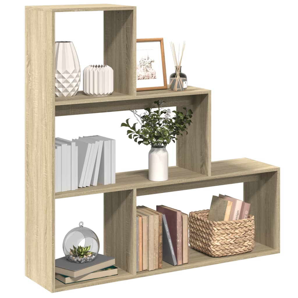 Sonoma Eiche Raumteiler Bücherregal 3-stufig