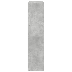 Betongraues Raumteiler-Bücherregal, 3 Stufen