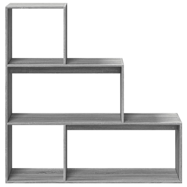 Graues Raumteiler-Bücherregal Sonoma 3-stufig