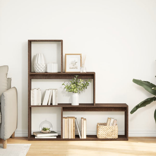 Raumteiler Bücherregal Braun Eiche 123cm