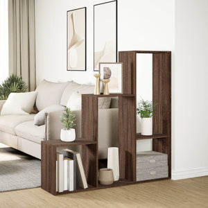 Raumteiler Bücherregal Braun Eiche 123cm