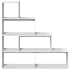 Weißes Raumteiler-Bücherregal mit 4 Fächern