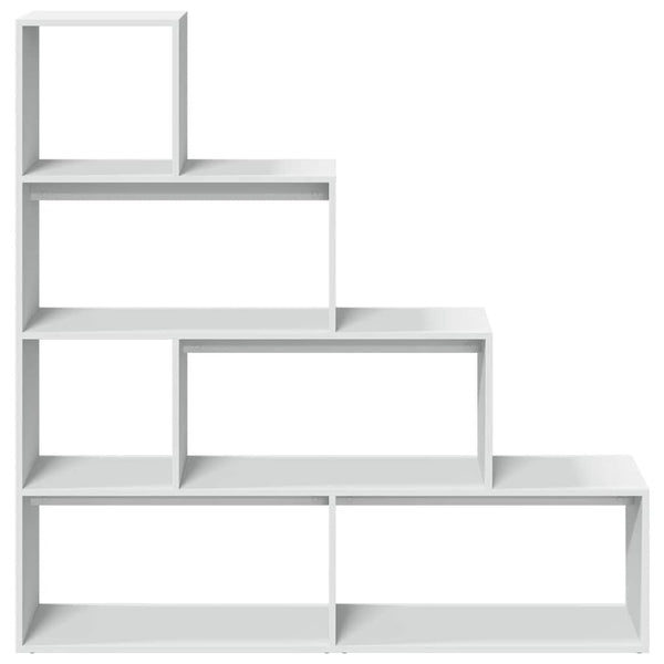 Weißes Raumteiler-Bücherregal mit 4 Fächern