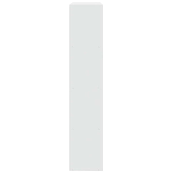 Weißes Raumteiler-Bücherregal mit 4 Fächern
