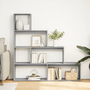 Graues Raumteiler-Bücherregal mit 4 Fächern