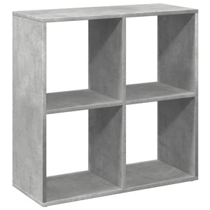 Betongraues Raumteiler-Bücherregal