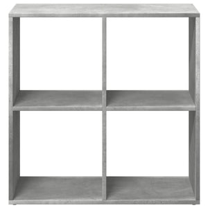 Betongraues Raumteiler-Bücherregal