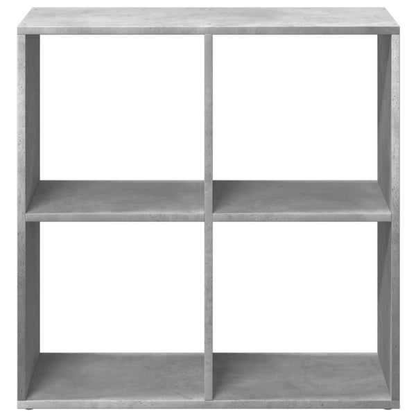Betongraues Raumteiler-Bücherregal