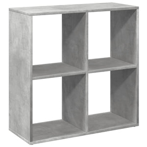 Betongraues Raumteiler-Bücherregal