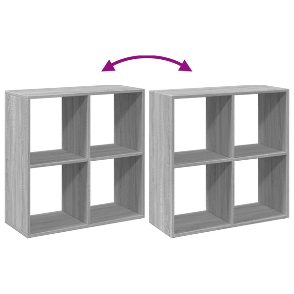 Graues Raumteiler-Bücherregal Sonoma 69,5 cm