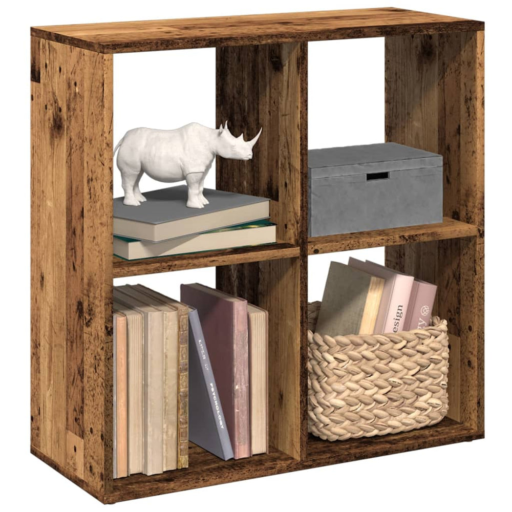 vidaXL Room Divider Bookshelf Reclaimed Wood Look 69.5x29x69.5 cm
