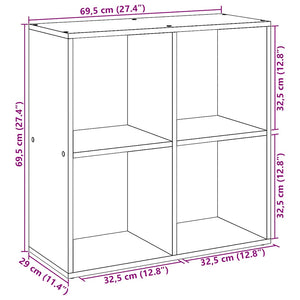Raumteiler Bücherregal Artisan Eiche 69,5cm