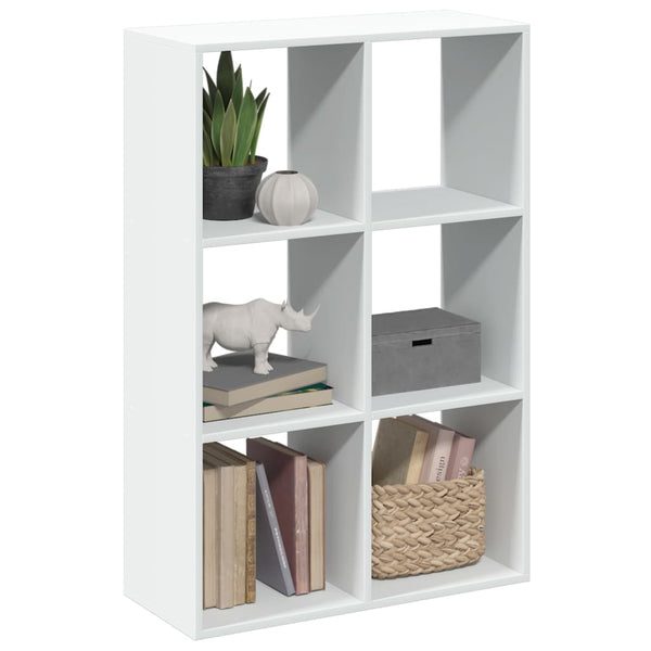 Raumteiler Bücherregal Weiß, 69,5 cm