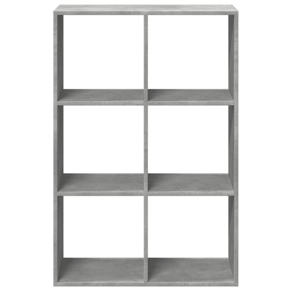 vidaXL Bibliothèque-séparateur de pièce gris béton 69,5x29x103,5 cm en bois d'ingénierie
