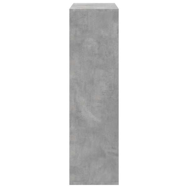 vidaXL Bibliothèque-séparateur de pièce gris béton 69,5x29x103,5 cm en bois d'ingénierie