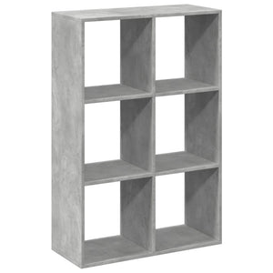 vidaXL Bibliothèque-séparateur de pièce gris béton 69,5x29x103,5 cm en bois d'ingénierie
