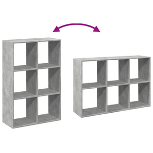 vidaXL Bibliothèque-séparateur de pièce gris béton 69,5x29x103,5 cm en bois d'ingénierie
