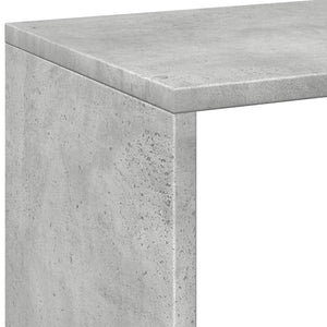 vidaXL Bibliothèque-séparateur de pièce gris béton 69,5x29x103,5 cm en bois d'ingénierie