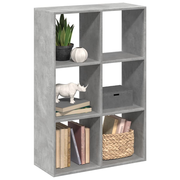 vidaXL Bibliothèque-séparateur de pièce gris béton 69,5x29x103,5 cm en bois d'ingénierie
