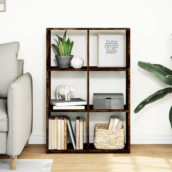 Raumteiler Bücherregal Räuchereiche 69,5 cm