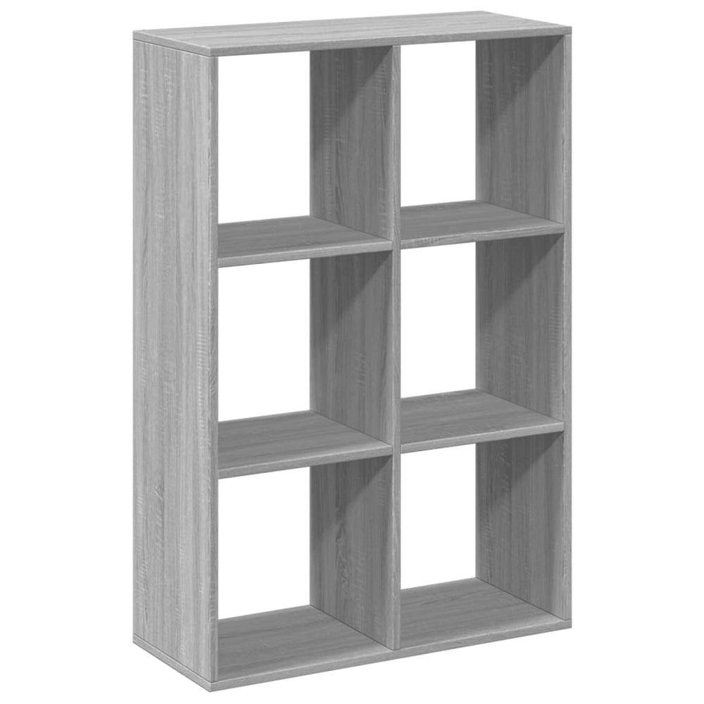 vidaXL Room Divider Bookshelf Sonoma Grey 69.5x29x103.5 cm
